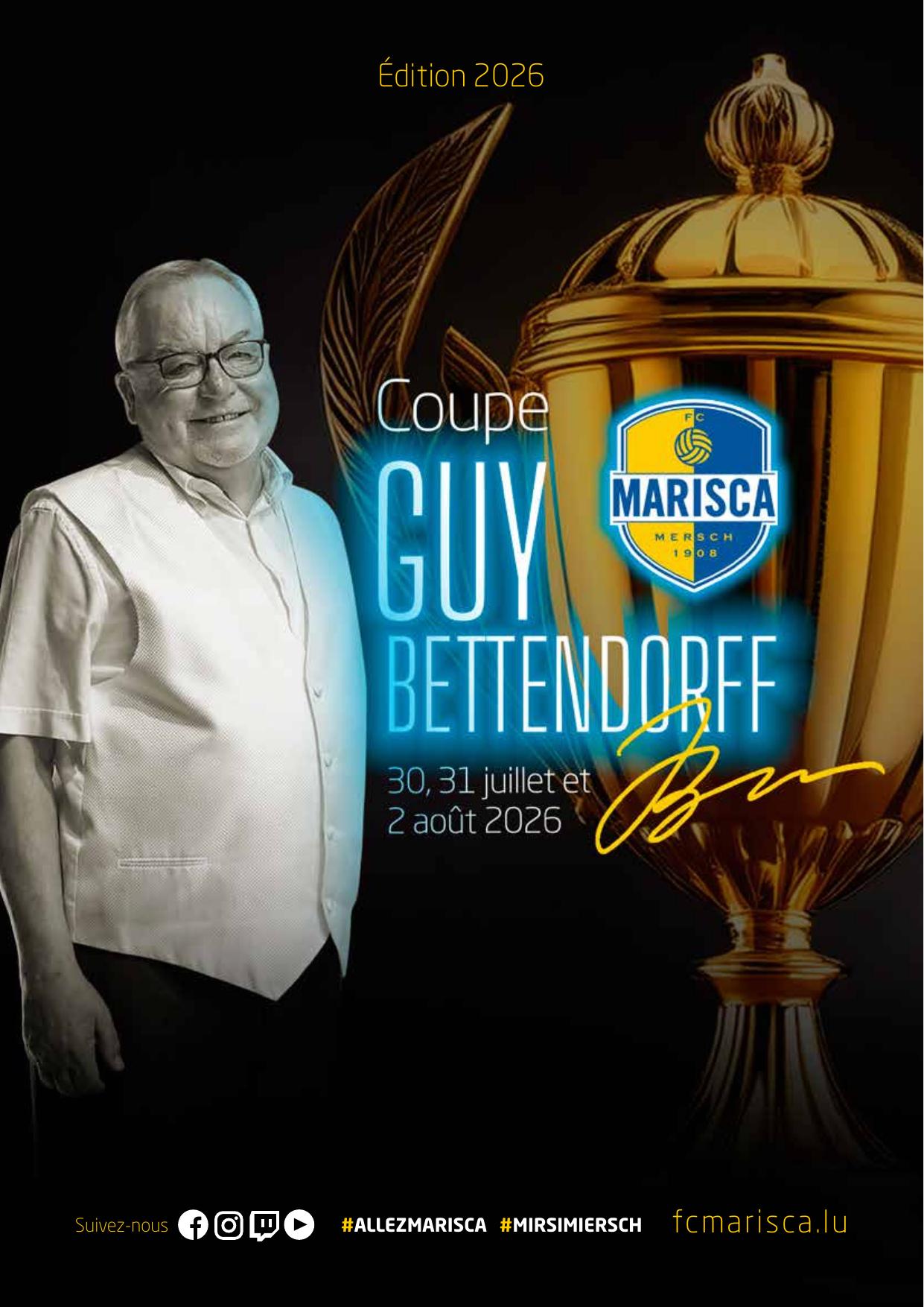 Titelsäit vun der Broschür Coupe Guy Bettendorff 2026